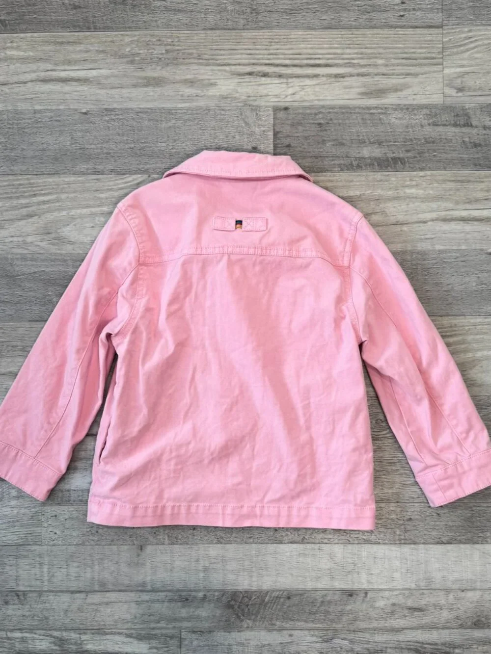 Mini Boden Girls Pink Cotton Button Front Jacket Size 3/4 Year M16